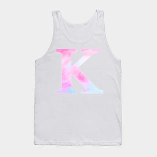 The Letter K Blue and Pink Design Tank Top